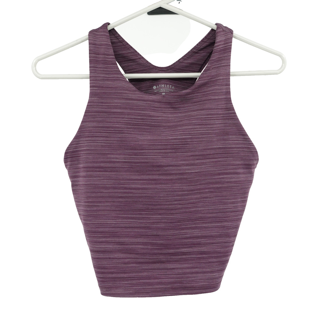Athleta Performance Crop Top SZ M Conscious Space Dye Athleticwear‎ Athleisure